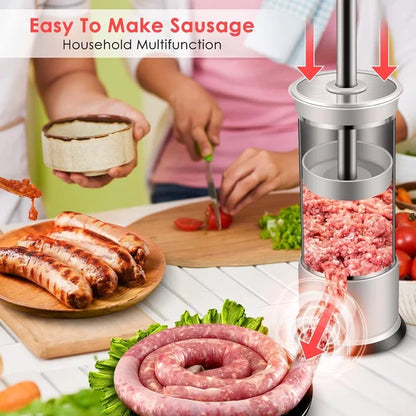 Sausage Stuffer with 4 Different Sizes Stuffing Tubes