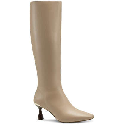 Alfani Womens Ceceep Pointed Toe Heels Knee-High Boots Beige 5.5 Medium (B,M)