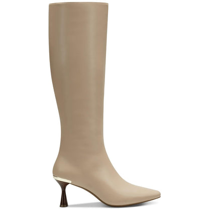 Alfani Womens Ceceep Pointed Toe Heels Knee-High Boots Beige 5.5 Medium (B,M)