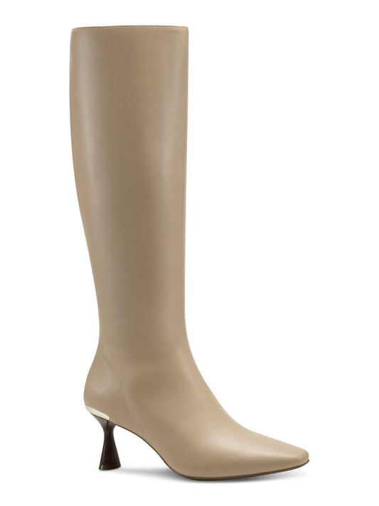 Alfani Womens Ceceep Pointed Toe Heels Knee-High Boots Beige 6 Medium (B,M)