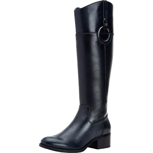 Alfani Womens Bexleyy Leather Almond Toe Knee High Riding Boots, Black, Size 7.0