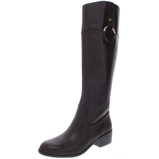 Alfani Womens briaah Almond Toe Knee High Riding Boots, Chocolate, Size 6.5