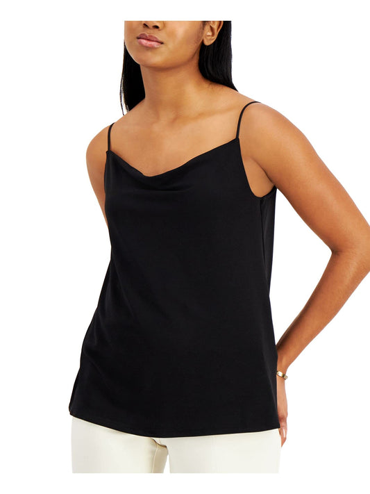 Alfani Womens Black Cami Spaghetti Strap Square Neck Tank Top Size: S