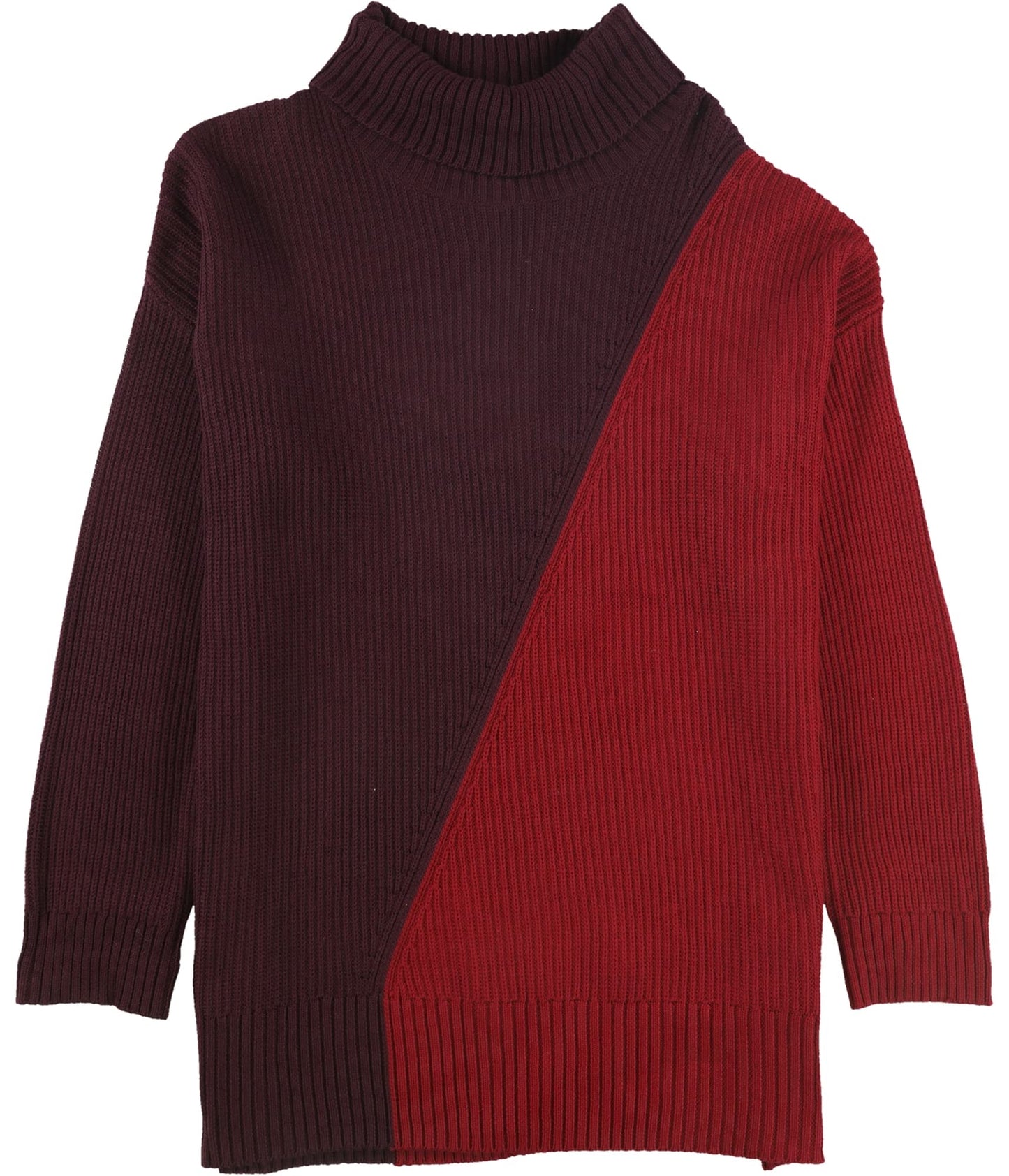 Alfani Womens 2-Tone Pullover Sweater, Red, Small