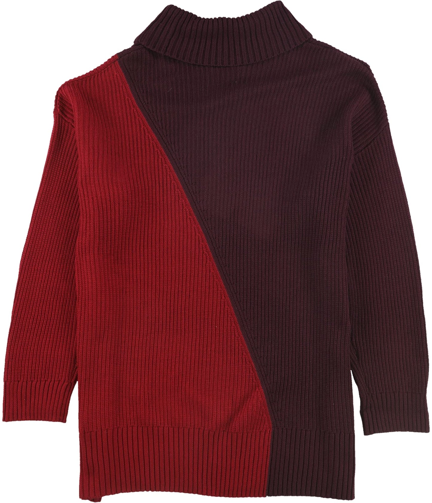 Alfani Womens 2-Tone Pullover Sweater, Red, Small