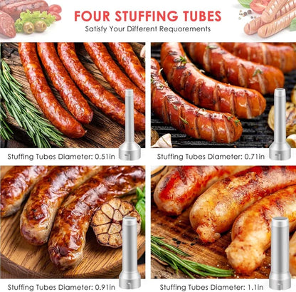 Sausage Stuffer with 4 Different Sizes Stuffing Tubes